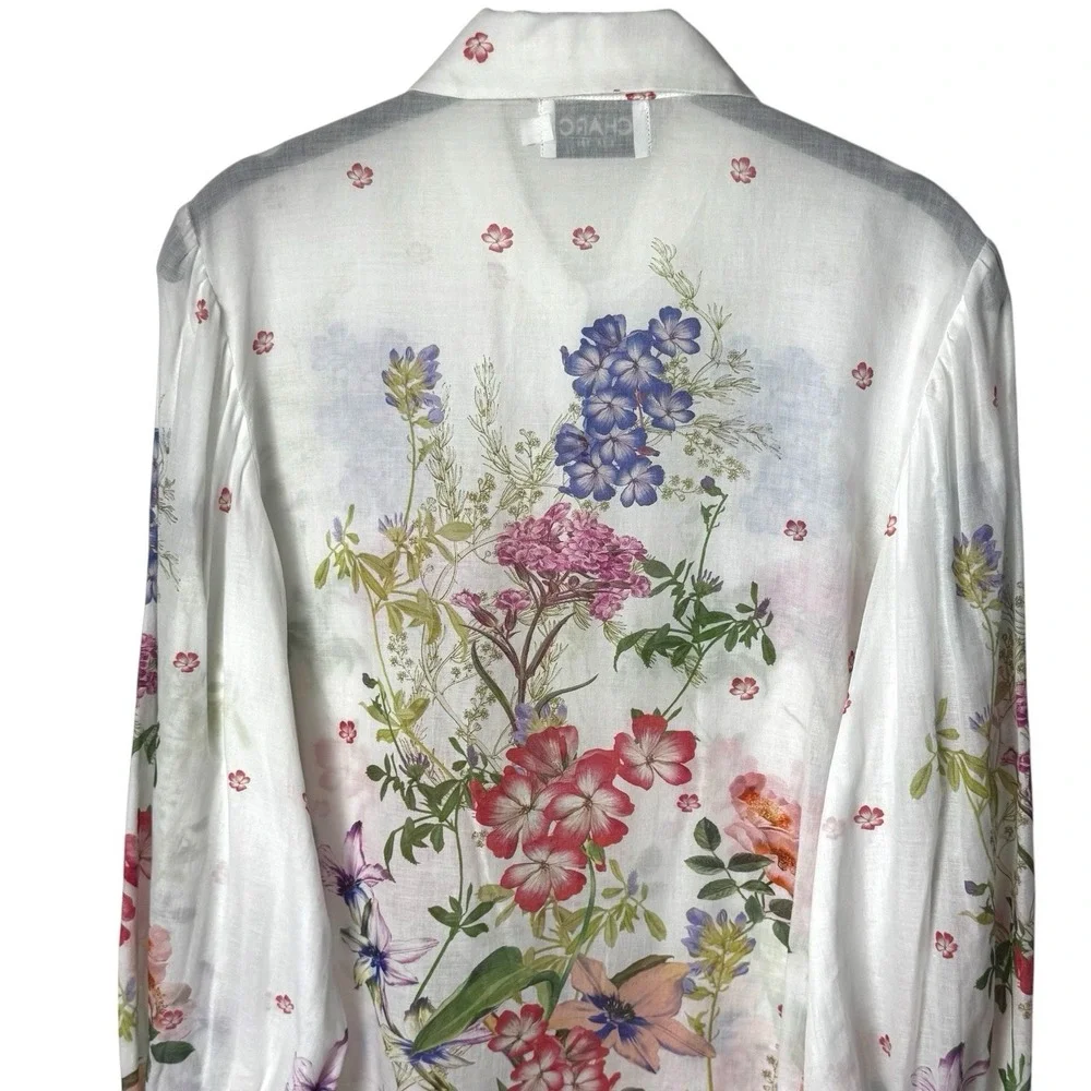 Charo Ruiz Ibiza Aster Shirt Floral Lightweight Resort Travel Event Garden M